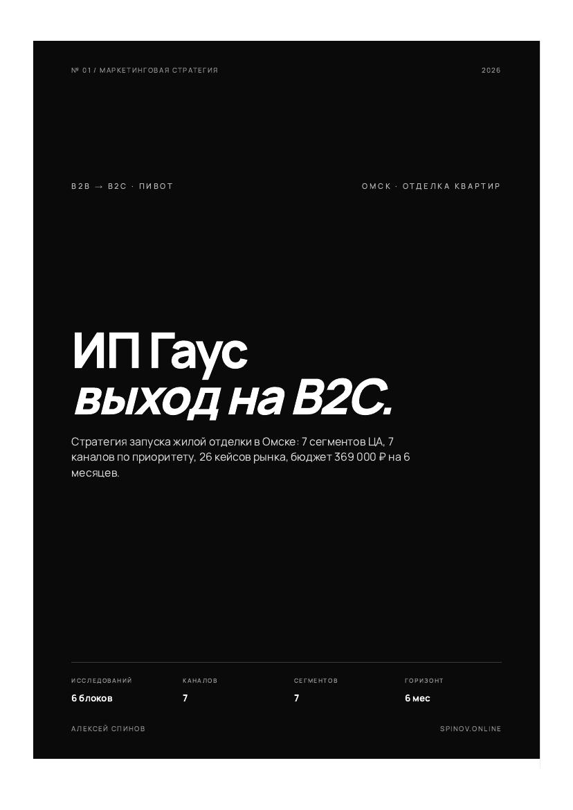 Обложка стратегии выхода на B2C-рынок отделки квартир
